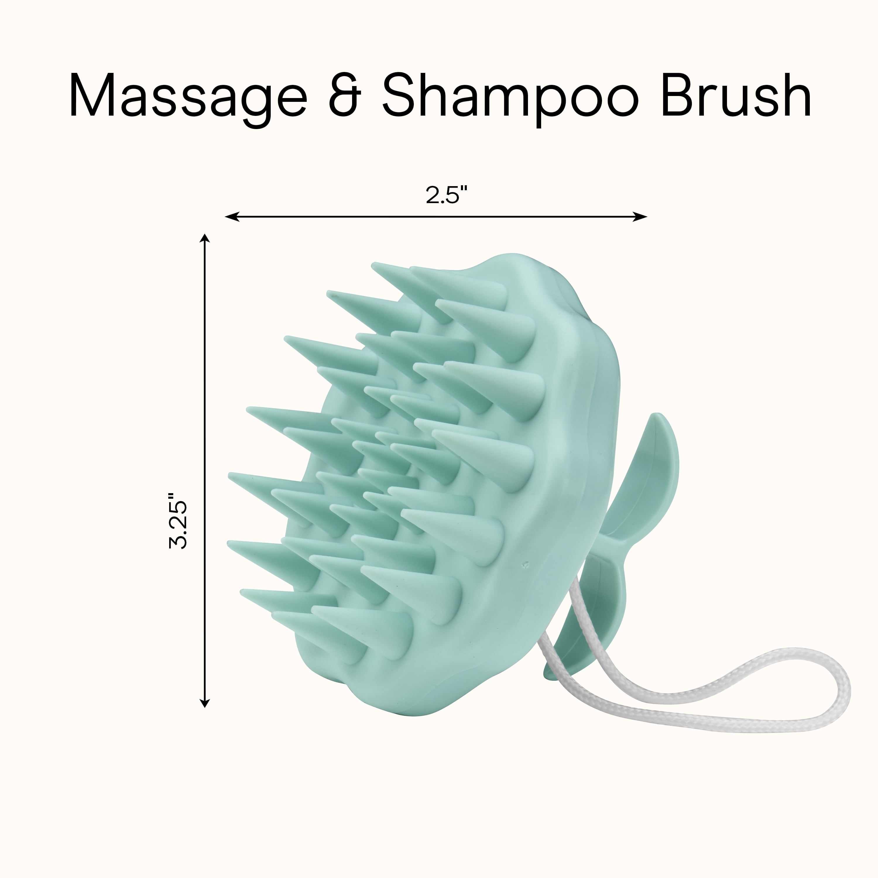 Conair Handheld Scalp Massager Shampoo Brush Green for All Hair Types