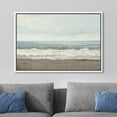 thumbnail image 4 of PixonSign Framed Canvas Print Wall Art Ocean Wave Coastal Landscape Nature Wilderness Illustrations Fine Art Decorative Farmhouse/Country Relax/Calm/Cozy Multicolor Zen for Bedroom - 16"x24" White, 4 of 5