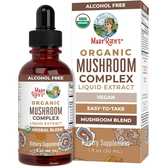 MaryRuth's USDA Organic Mushroom Complex Tincture, Unique Blend, 30 Servings