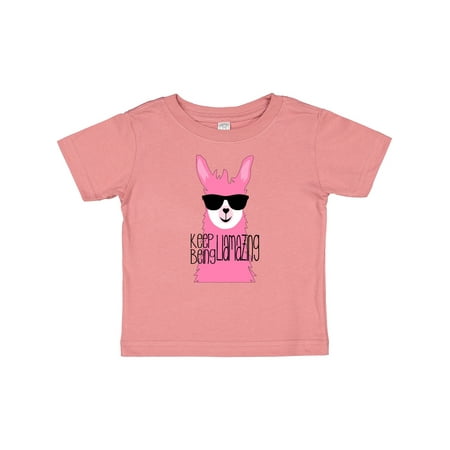

Inktastic Keep Being Llamazing Pink Llama in Sunglasses Gift Baby Boy or Baby Girl T-Shirt