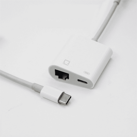 2X Type C OTG Ethernet Adapter USB C to RJ45 Ethernet LAN Wired Network Converter 100Mbs for Type C Mobile Phone Tablet