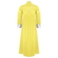 thumbnail image 3 of RUNQHUI Men's Priest Robe With Gold Trim And Cross Front Zip Closure For Church Worship And Cosplay Yellow L, 3 of 7
