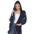 thumbnail image 6 of White Mark Women's Long Sleeve Star Hooded Cardigan, 6 of 7