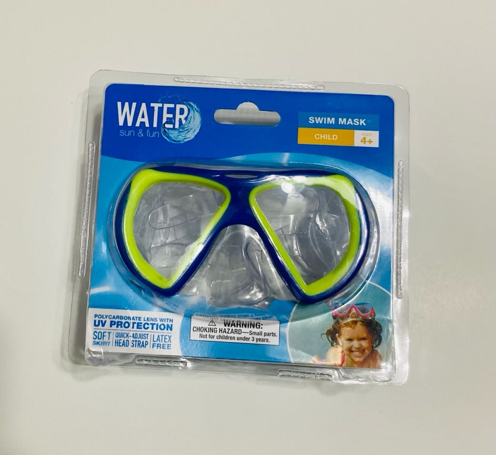 Swimming Goggles Water Sun & Fun Air-Cushioned Silicone Adult 12+ 