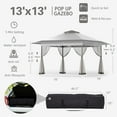 thumbnail image 4 of Bezseller 13x13 Pop up Gazebo, Outdoor Waterproof Gazebo Tent for Outdoors, Light Gray, 4 of 8