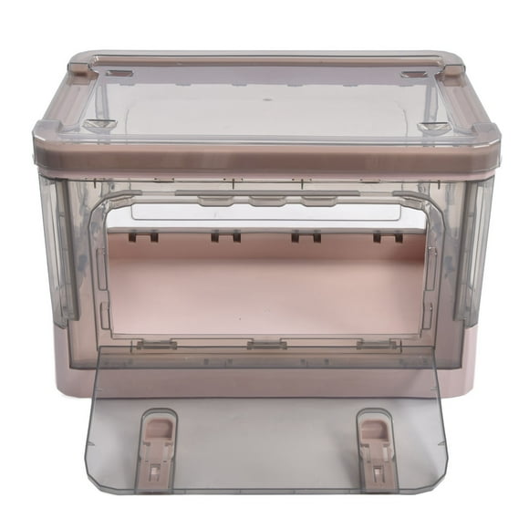 Plastic Storage Bin, Stackable Storage Bin 4 Wheel 35L High Capacity For Office For Home