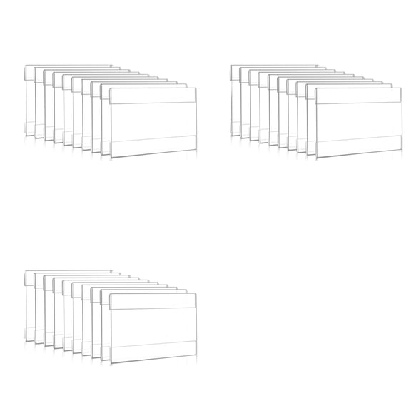 4 X 6 Inch Acrylic Sign Holder Wall Mount,Clear Wall Frame with Double Sided Adhesive Tape for , Home 30Pack