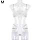 thumbnail image 1 of Conjunto de ropa interior con sujetador, tanga erótica, encaje hueco, lencería sexy para mujer, M, blanco AweSitey XX000112-06, 1 of 7
