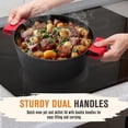 thumbnail image 3 of 5 Quart Pre-Seasoned Cast Iron Dutch Oven with Lid - 2-in-1 Round Deep Pot for Baking, Cooking, Stewing & Roasting, Indoor & Outdoor Use, Black, 3 of 9