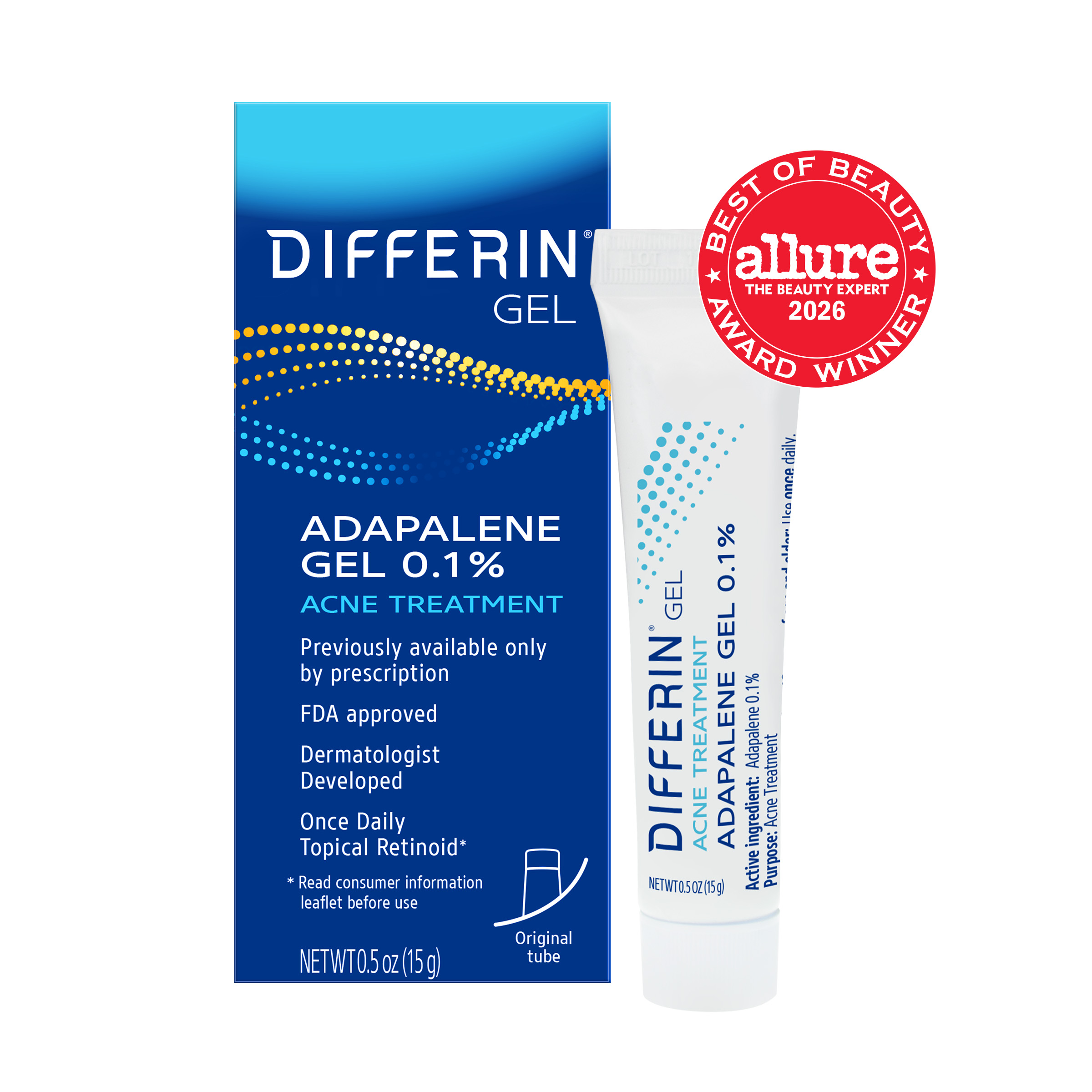 Differin Adapalene Gel 0.1% Acne Treatment, 15g photo 2