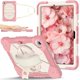 thumbnail image 1 of Funda Resistente a Golpes para Samsung Galaxy Tab S11, Funda Protectora de Silicona + Capa de PC Anti Caída con Asa Giratoria de 360°, Soporte, Correa para el Hombro, Rosa, para Galaxy Tab S11, 1 of 9