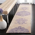 thumbnail image 3 of SAFAVIEH Wyndham Stafford Floral Wool Area Rug, Beige/Lavender, 7' x 7' Round, 3 of 9