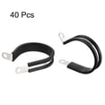 thumbnail image 3 of Uxcell 40pcs Stainless Steel Cable Clamps 1-3/4 Inch Rubber Cushioned Insulated Clamp for Tube Pipe Wire Cord, 3 of 7