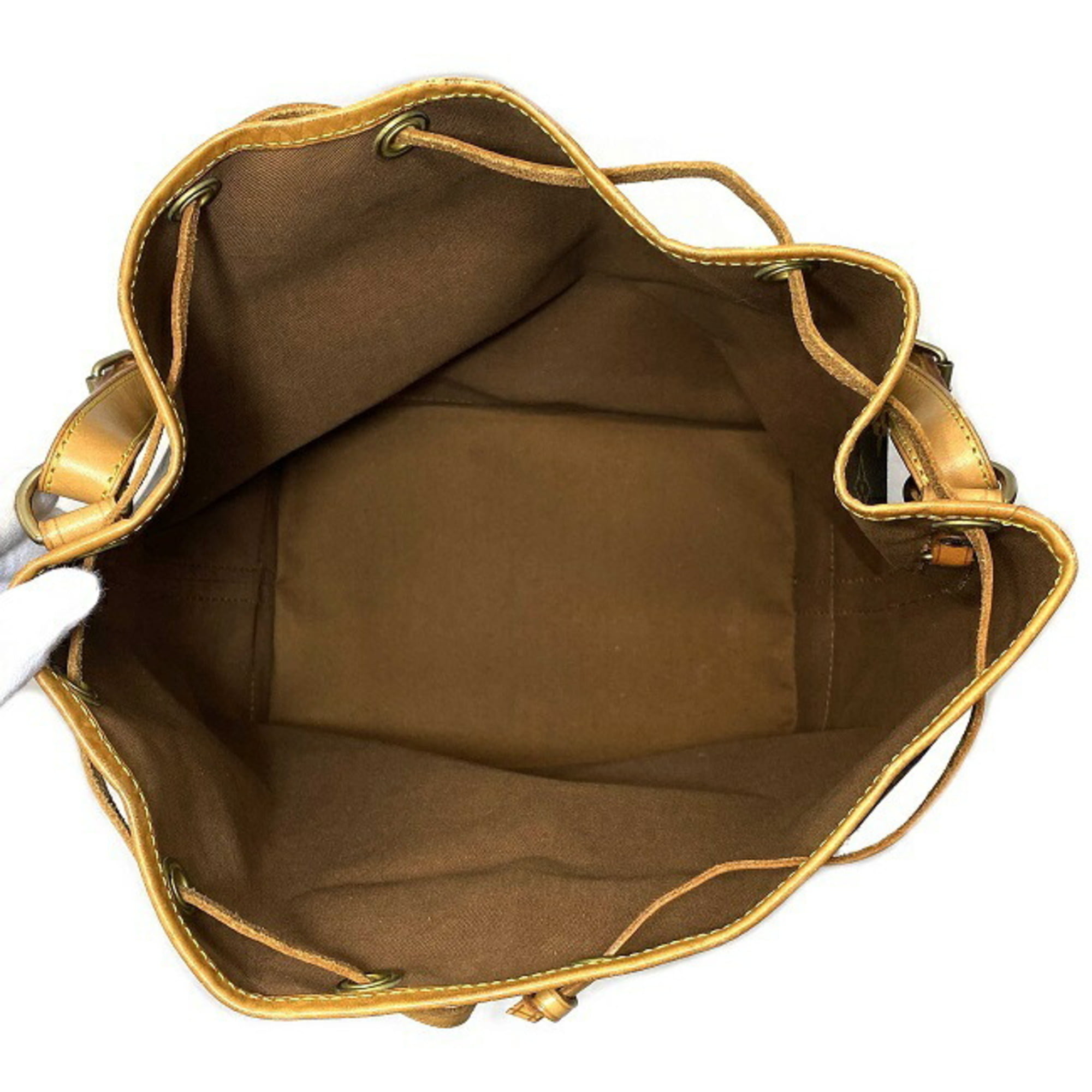 Authentic Louis Vuitton Monogram Petit Noe M42226 Shoulder Drawstring Bag  J5905