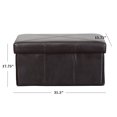thumbnail image 4 of Sierra Brown Bonded Leather Folding Storage Ottoman, 4 of 4