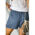 thumbnail image 3 of Women's Blue Strive Pocketed Tencel Shorts, 3 of 6