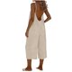 thumbnail image 3 of TaTaai Women's Summer Evening Jumpsuit Sleeveless Adjustable Straps Low Back Design Cropped Wide Leg 7/8 Length with Pockets Casual One Piece for Special Occasions Gift, 3 of 6