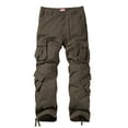 Matchstick Men's Cotton Straight Leg Relax Fit Cargo Pants with 8