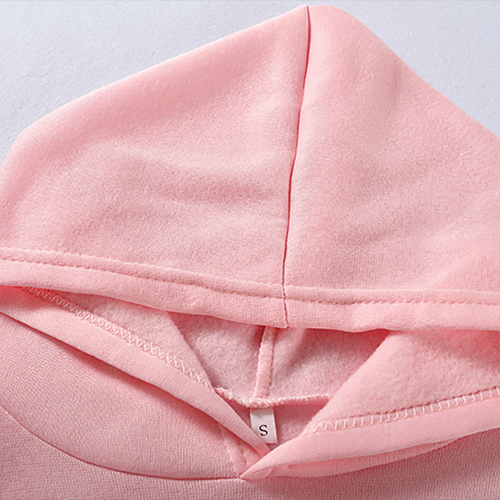 ibuvkizy Two Piece Sets for Women Fall Winter Solid Color Long Sleeve Hooded Sweatshirt and Pant Tracksuit Sport Suit Pink,L