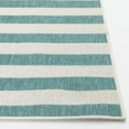 thumbnail image 4 of Mainstays Teal and White Striped Southwest Cabana Woven Outdoor Rug, 5' x 7', 4 of 9