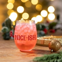 Christmas Vacation Wine Glass Stemless Glass, Nice-Ish, 17oz, Gift Box