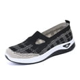 thumbnail image 5 of Domuza Womens Orthopedic Athletic Shoes Walking Shoes - Lightweight, Loose Fit, Breathable, Mesh-Comfortable, Soft Soled, Wide & Bulky Sneakers Black 7.5（EU-39）, 5 of 6