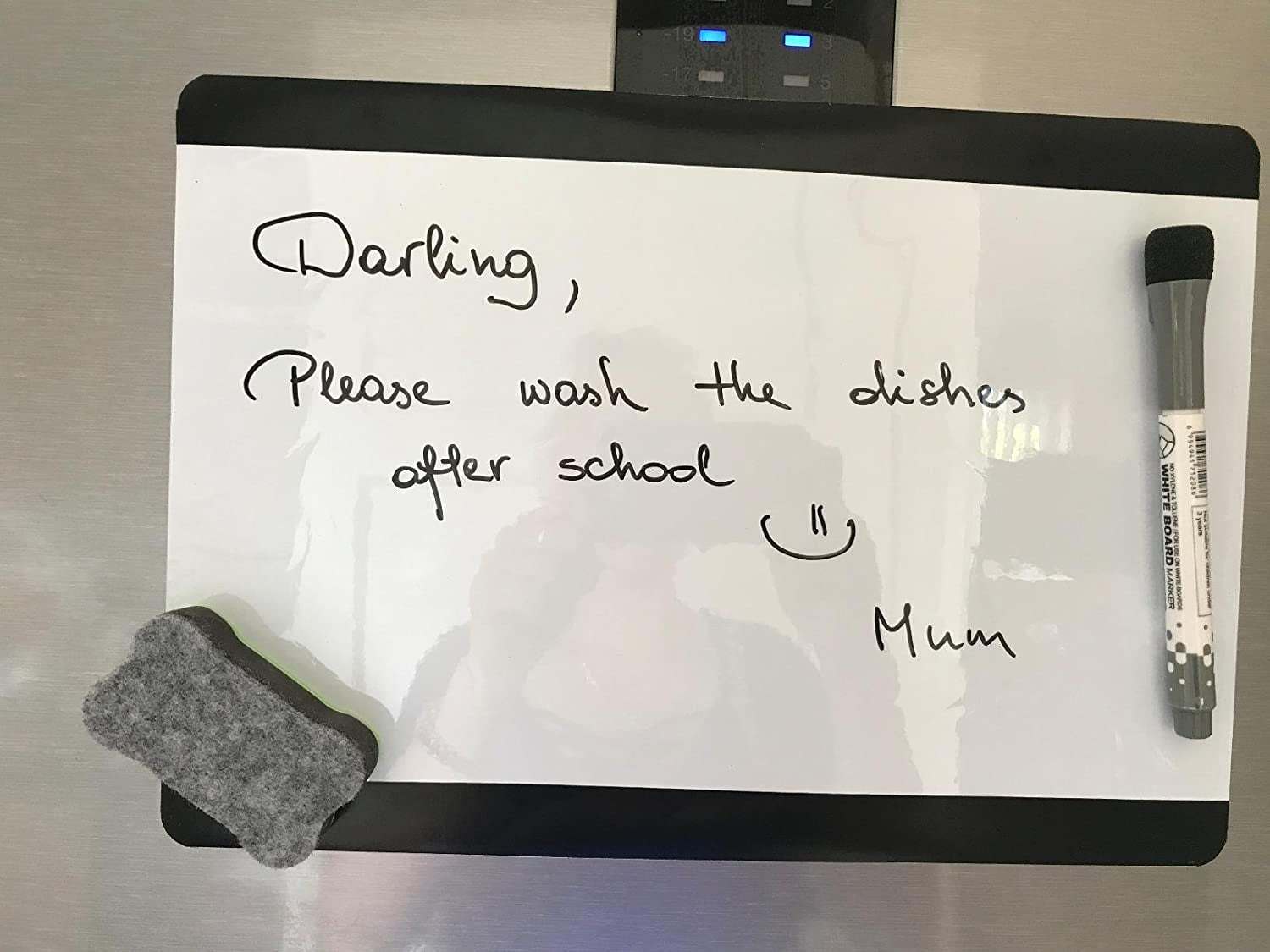 Dry Erase Board for Fridge 12x8 in with Stain Resistant