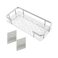 thumbnail image 1 of Estante organizador de baño, soporte de almacenamiento de pared, autoadhesivo, resistente a la corrosión Plata de una sola capa, 1 of 9