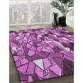thumbnail image 2 of Ahgly Company Indoor Square Patterned Violet Purple Abstract Area Rugs, 4' Square, 2 of 6