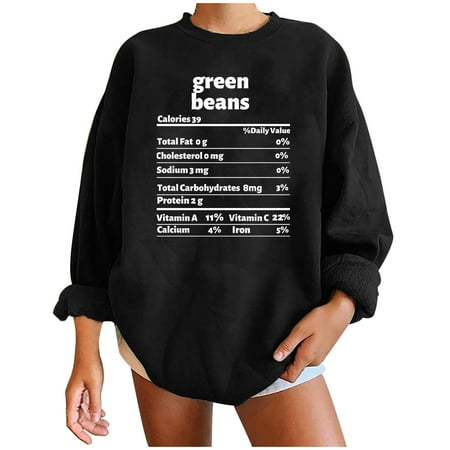 

Honeeladyy Clearance under 5$ Women s Vintage Funny Loose Long Sleeve O-Neck Shift Printed Sweatshirt
