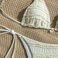 thumbnail image 4 of JSGEK Ladies Bikini Bathing Suit Padded Cups 3 Piece Ruched For Summer Swimming Activities Premium Premium Beige S, 4 of 7