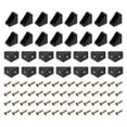 thumbnail image 1 of Uxcell 120 Paquete de Soportes de Esquina Plásticos de 90 Grados, 20x15.2x20mm Soportes en Ángulo para Estantes, Soporte en Forma de L con Tornillos para Armarios, Alacenas (Negro), 1 of 7