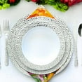 thumbnail image 6 of VEZEE Hammered Collections Salad Dessert Plate White & Silver 7.25" Pack of 10, 6 of 6