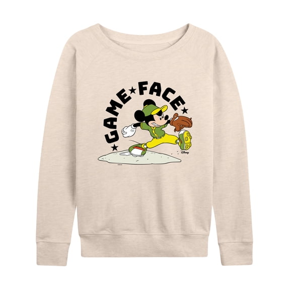 Disney - Game Face Baseball - Women's Lightweight French Terry Long Sleeve Shirt