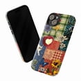 thumbnail image 3 of Patchwork Art Phone Case, Colorful Apple, Butterfly, Bee, and Floral Design iPhone Cover, Unique Artistic Protective Case for iPhone 17 16 15 14 13 12 11 Plus Pro Max Mini, 3 of 6
