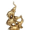 thumbnail image 6 of Golden Stacked Balancing Acrobatic Circus African Elephants Family Statue 15"H, 6 of 8