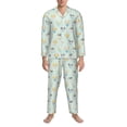 thumbnail image 3 of Naloa Different Breeds of Dogs Men’s Pajamas Set - Long Sleeve Button Down Sleep Shirt and Pajama Bottoms Sleepwear Set-, 3 of 7