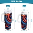 thumbnail image 6 of Yayeee 40oz Stainless Steel Tumbler with Straw and Handle Double-Wall Insulated Travel Water Bottle, Blue Abstract Eagle, 6 of 8
