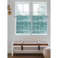 thumbnail image 2 of Duck Green 2 Panel Kitchen Curtains for Small Windows, Vintage Modern Abstract Art Ombre Bathroom Tier Curtain, Short Window Treatment for Bedroom/Living Room 55"x36", 2 of 6
