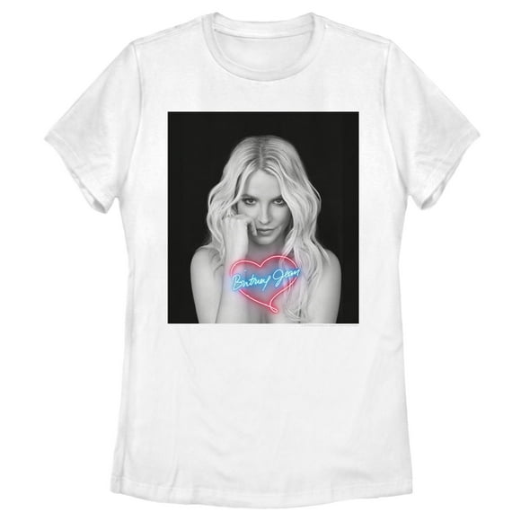 Women's Britney Spears Jean Album Cover  T-Shirt - White - Small