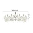 thumbnail image 2 of SEWCHICS Rhinestone Wedding Crown Zinc Alloy 1Pack 6.29X5.89X2.75in, 2 of 8