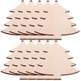 thumbnail image 2 of 50 piezas de manualidades de madera para pintar adornos colgantes de árbol de Navidad recortes de madera sin terminar Navidad (recortes de árboles), 2 of 3