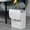 White, variant on Kitchen Hanging Trash Can with Lid 2.4 Gallon, Cabinet Kitchen Compost Bin Counter Top Under Sink,Mountable Indoor Compost Bucket for Cupboard Bathroom, Wall Mounted Counter Waste Compost Bin