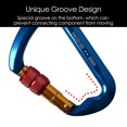 thumbnail image 5 of [5 Packs] Aluminum D-Ring Clip Hook Climbing Screw Locking Screwgate Rescue Carabiner Blue Iclover, 5 of 10
