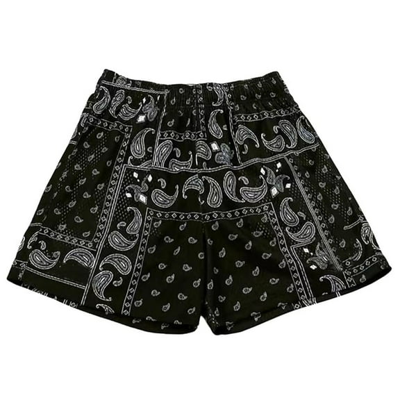 CONZONE Mens Casual Shorts Elastic Waist Summer Shorts for Men Hawaii Graphic Y2K Lightweight Loose Fit Vacation Beach Shorts With Pockets