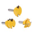 thumbnail image 4 of 3Pcs Rail and Stile Router Bit Hardened Steel 1/2in Straight Shank for Hand-Made Drawer, 4 of 5