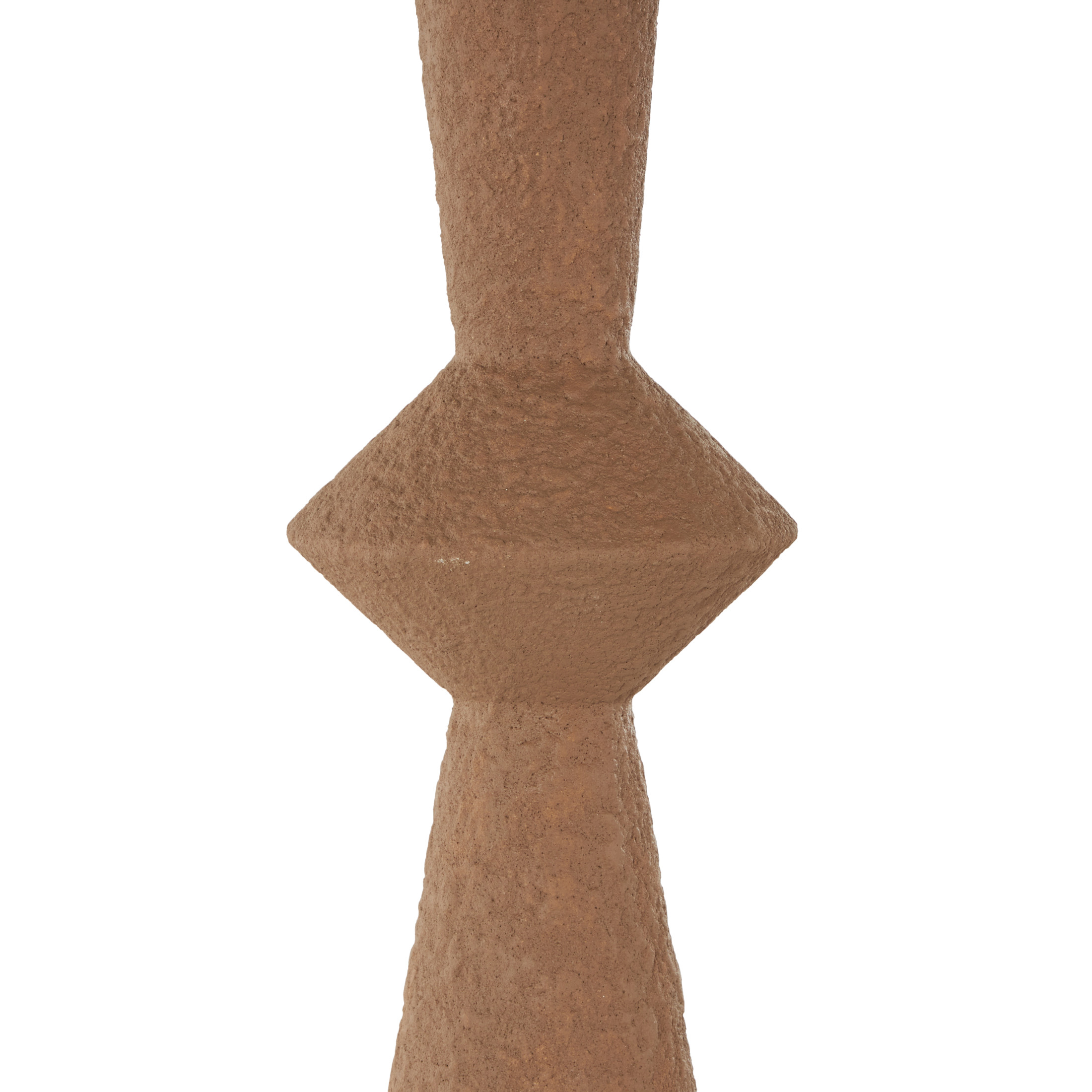 DecMode 27" Art Deco Fluted Brown Metal Vase