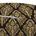 thumbnail image 3 of Autumn Damask Pouf Cover with Zipper, Victorian Pattern Art Floral Motif Ornamented Design Image, Soft Decorative Fabric Unstuffed Case, 30" W X 17.3" L, Charcoal Grey and Pale Camel, by Ambesonne, 3 of 5