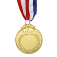 thumbnail image 3 of Uxcell Blank Award Medals, 10 Pack Gold Award Medals with Ribbon, Design Your Medals Kit, 3 of 7