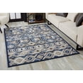 thumbnail image 1 of Alfombra decorativa KAS Rugs Calla de felpa azteca gris y azul, 70 x 120 cm, 1 of 6